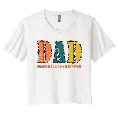 Dad Brave Warrior Smart Wise Women's Crop Top Tee