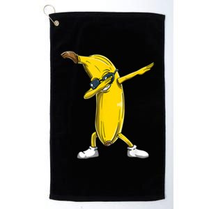 Dabbing Banana Wearing Sunglasses Dab Dance Girl Men Kids Platinum Collection Golf Towel