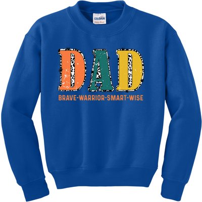 Dad Brave Warrior Smart Wise Kids Sweatshirt