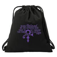 Dearly Beloved We Are Gathered Here Today To Get Through Drawstring Bag