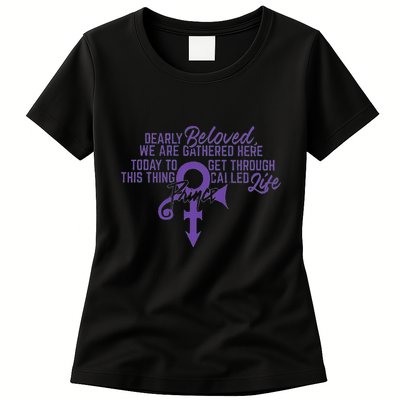 Dearly Beloved We Are Gathered Here Today To Get Through Womens T-Shirt