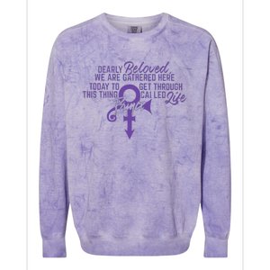 Dearly Beloved We Are Gathered Colorblast Crewneck Sweatshirt