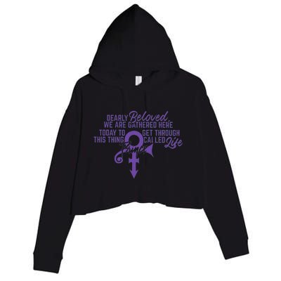 Dearly Beloved We Are Gathered Crop Fleece Hoodie