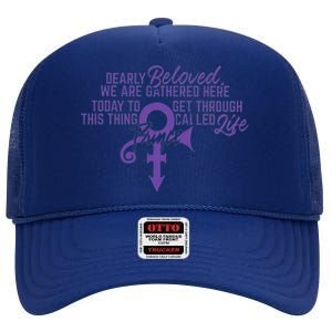 Dearly Beloved We Are Gathered High Crown Mesh Back Trucker Hat