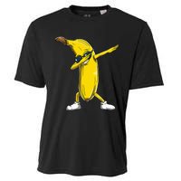 Dabbing Banana Wearing Sunglasses Dab Dance Girl Cooling Performance Crew T-Shirt