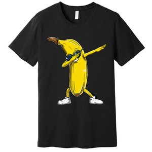 Dabbing Banana Wearing Sunglasses Dab Dance Girl Premium T-Shirt