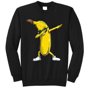 Dabbing Banana Wearing Sunglasses Dab Dance Girl Tall Sweatshirt