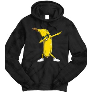 Dabbing Banana Wearing Sunglasses Dab Dance Girl Tie Dye Hoodie