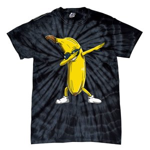 Dabbing Banana Wearing Sunglasses Dab Dance Girl Tie-Dye T-Shirt