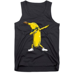 Dabbing Banana Wearing Sunglasses Dab Dance Girl Tank Top