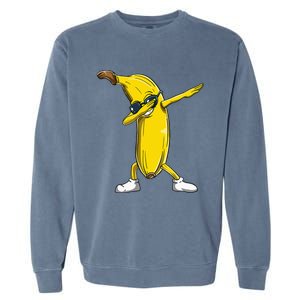 Dabbing Banana Wearing Sunglasses Dab Dance Girl Garment-Dyed Sweatshirt