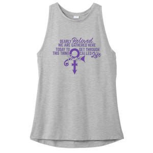 Dearly Beloved We Are Gathered Here Today To Get Through Ladies PosiCharge Tri-Blend Wicking Tank