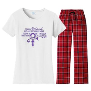 Dearly Beloved We Are Gathered Here Today To Get Through Women's Flannel Pajama Set