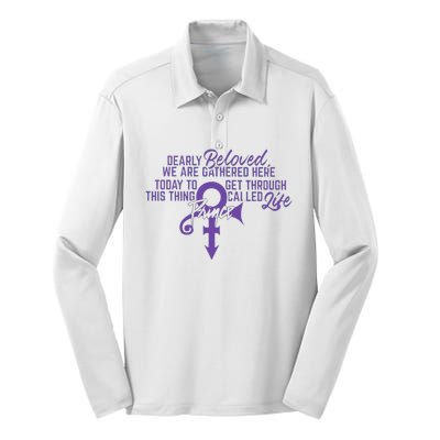 Dearly Beloved We Are Gathered Here Today To Get Through Silk Touch Performance Long Sleeve Polo