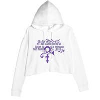 Dearly Beloved We Are Gathered Here Today To Get Through Crop Fleece Hoodie