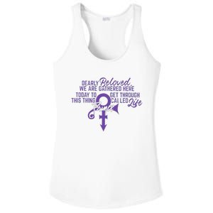 Dearly Beloved We Are Gathered Here Today To Get Through Ladies PosiCharge Competitor Racerback Tank