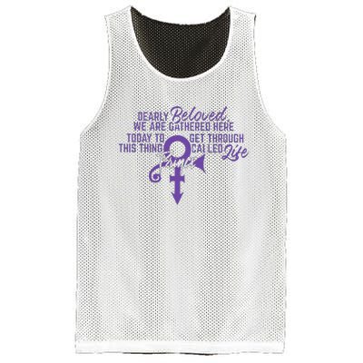 Dearly Beloved We Are Gathered Here Today To Get Through Mesh Reversible Basketball Jersey Tank