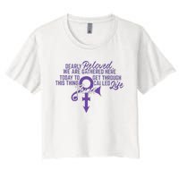 Dearly Beloved We Are Gathered Here Today To Get Through Women's Crop Top Tee