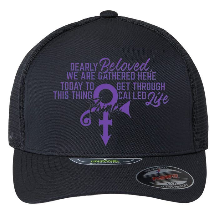 Dearly Beloved We Are Gathered Here Today To Get Through Flexfit Unipanel Trucker Cap