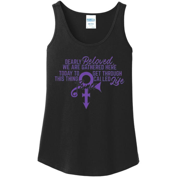 Dearly Beloved We Are Gathered Here Today To Get Through Ladies Essential Tank