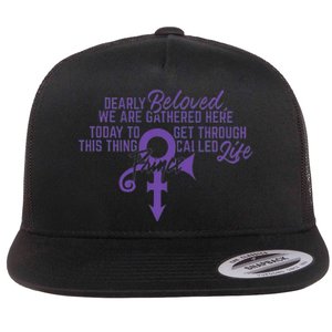 Dearly Beloved We Are Gathered Here Today To Get Through Flat Bill Trucker Hat