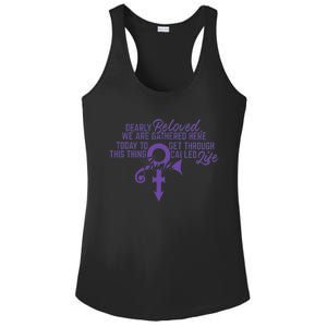 Dearly Beloved We Are Gathered Here Today To Get Through Ladies PosiCharge Competitor Racerback Tank