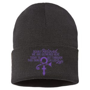 Dearly Beloved We Are Gathered Here Today To Get Through Sustainable Knit Beanie