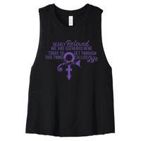 Dearly Beloved We Are Gathered Here Today To Get Through Women's Racerback Cropped Tank