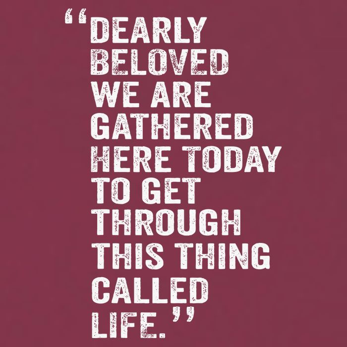 Dearly Beloved We Are Gathered Here Today To Get Through 16oz Travel Tumbler