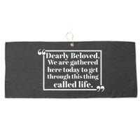 Dearly Beloved We Are Gathered Here Today To Get Through (1) Large Microfiber Waffle Golf Towel