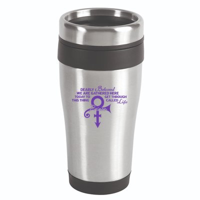 Dearly Beloved We Are Gathered Here Today To Get Through 16oz Travel Tumbler