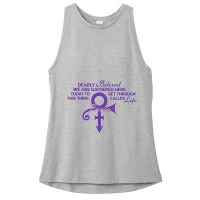 Dearly Beloved We Are Gathered Here Today To Get Through Ladies PosiCharge Tri-Blend Wicking Tank
