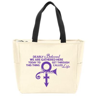 Dearly Beloved We Are Gathered Here Today To Get Through Zip Tote Bag