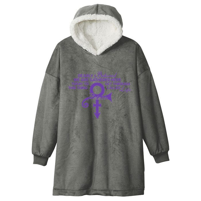 Dearly Beloved We Are Gathered Here Today To Get Through Hooded Wearable Blanket