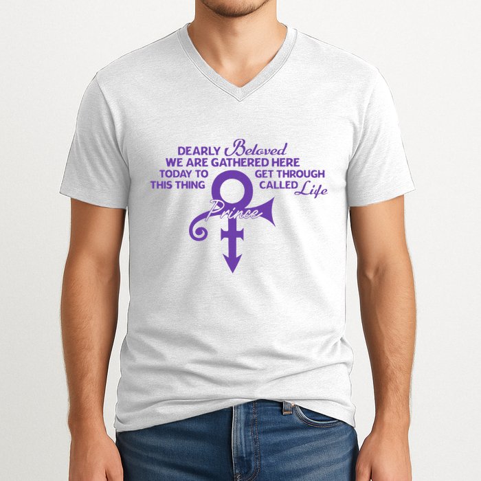 Dearly Beloved We Are Gathered Here Today To Get Through V-Neck T-Shirt