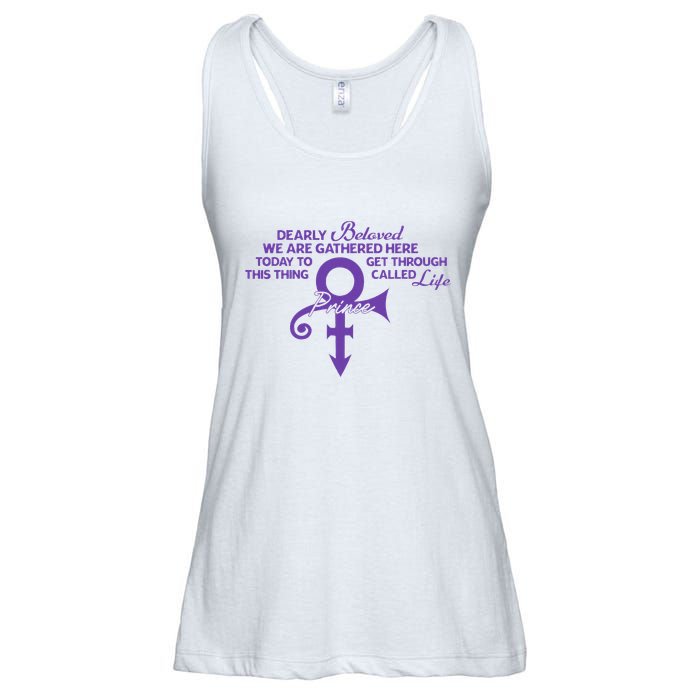 Dearly Beloved We Are Gathered Here Today To Get Through Ladies Essential Flowy Tank