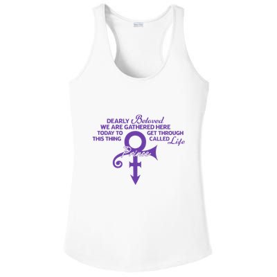 Dearly Beloved We Are Gathered Here Today To Get Through Ladies PosiCharge Competitor Racerback Tank