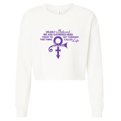 Dearly Beloved We Are Gathered Here Today To Get Through Cropped Pullover Crew
