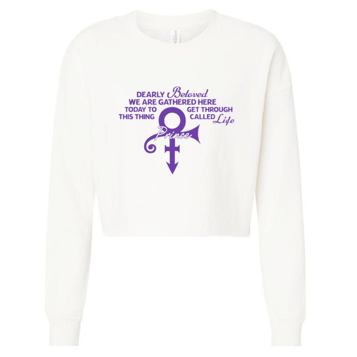 Dearly Beloved We Are Gathered Here Today To Get Through Cropped Pullover Crew