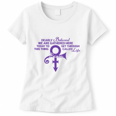 Dearly Beloved We Are Gathered Here Today To Get Through Womens T-Shirt