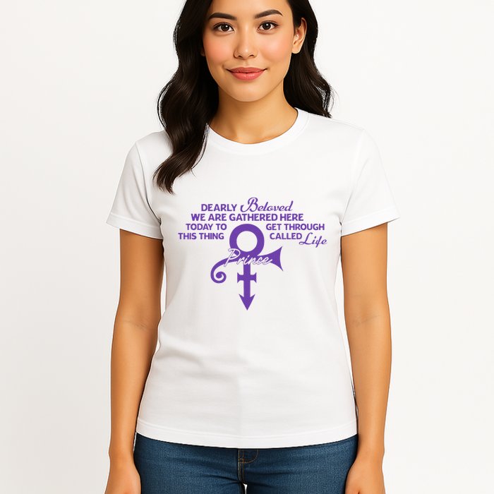 Dearly Beloved We Are Gathered Here Today To Get Through Womens T-Shirt