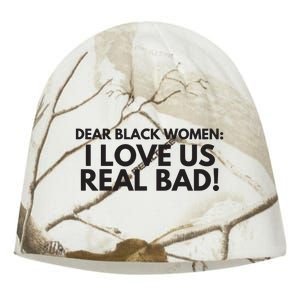 Dear Black Women I Love Us Real Bad Kati - Camo Knit Beanie