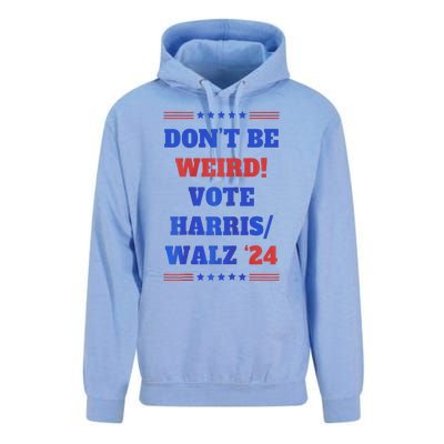 DonT Be Weird! Vote Harris Walz 2024 Unisex Surf Hoodie