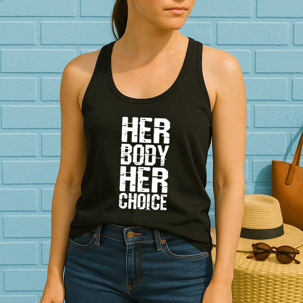 Dave Bautista Wearing Her Body Her Choice Womens Tank Top