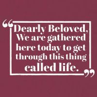 Dearly Beloved We Are Gathered Here Today To Get Through 16oz Travel Tumbler