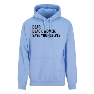 Dear Black Women Save Yourselves Motivation Quotes Unisex Surf Hoodie