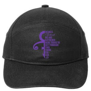 Dearly Beloved We Are Gathered Here Today To Get Through 7-Panel Snapback Hat