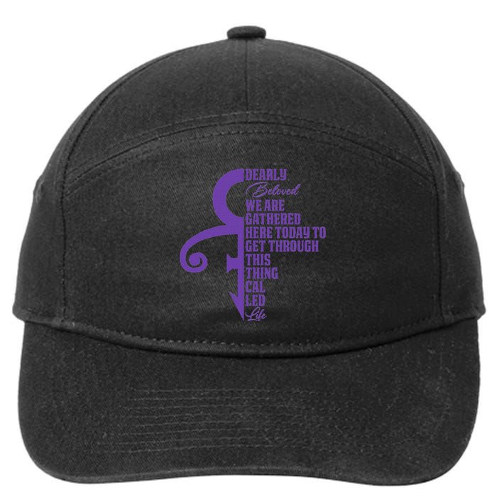 Dearly Beloved We Are Gathered Here Today To Get Through 7-Panel Snapback Hat