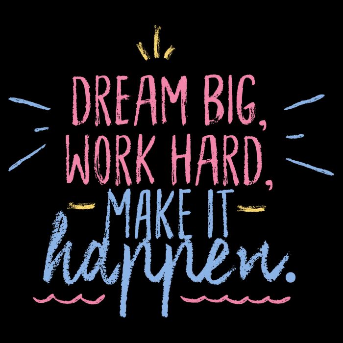 Dream Big Work Hard Make It Happen Quote Sustainable Bucket Hat