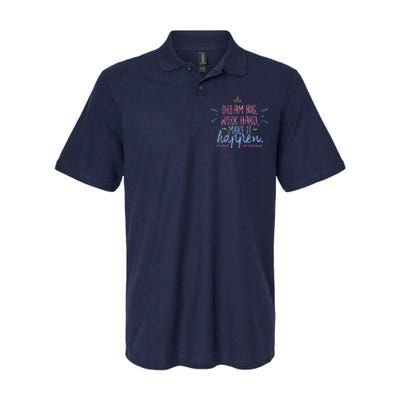 Dream Big Work Hard Make It Happen Quote Softstyle Adult Sport Polo